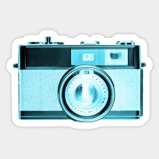 Cyan - Vintage 1960s Rangefinder Camera Sticker